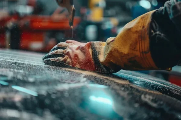 como lijar la masilla plastica en un auto