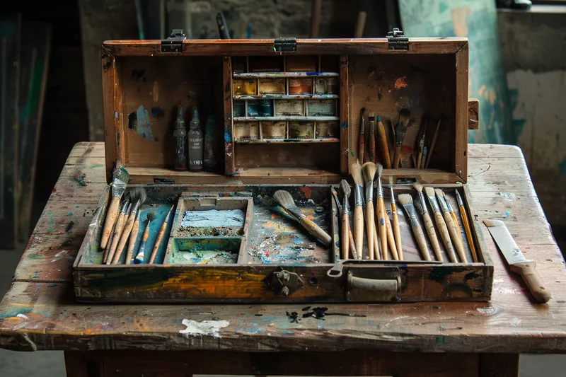 caja de herramientas para pintar
