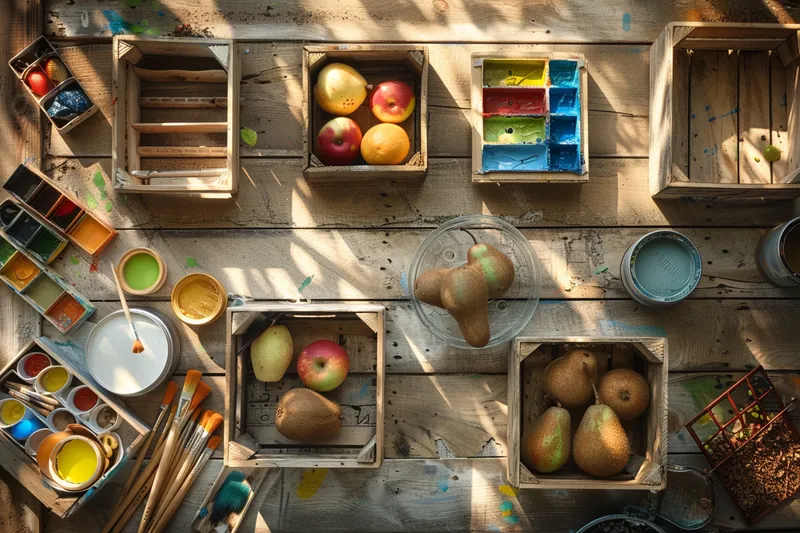 cómo pintar cajas de madera de fruta, técnicas y consejos