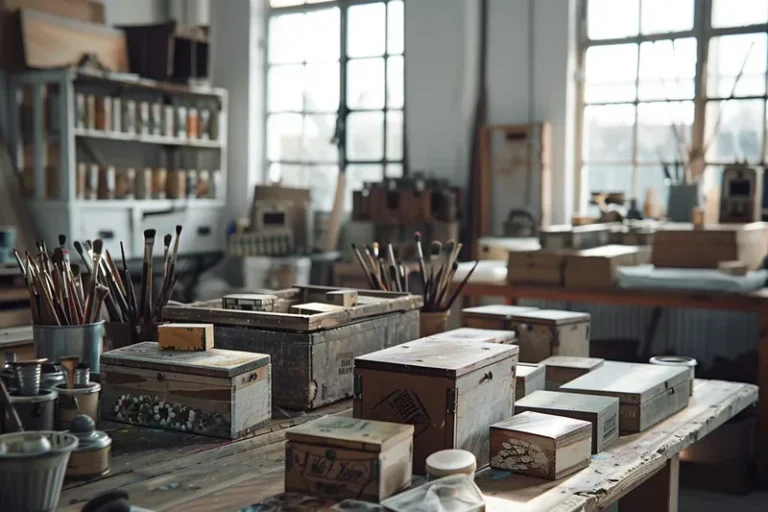 como pintar cajas de madera estilo rustico