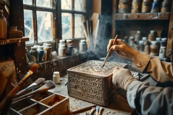 como pintar cajas de madera vintage