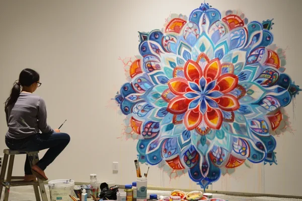 como pintar mandalas en pared