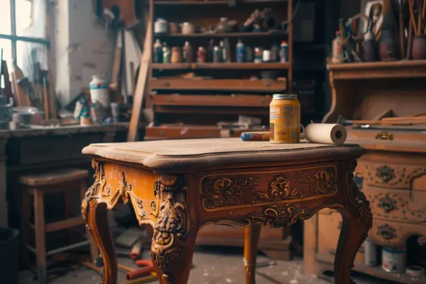 como pintar un mueble de madera barnizado