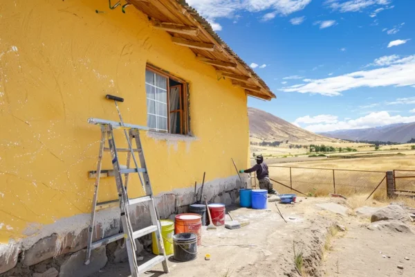 como pintar una casa recien tarrajeada