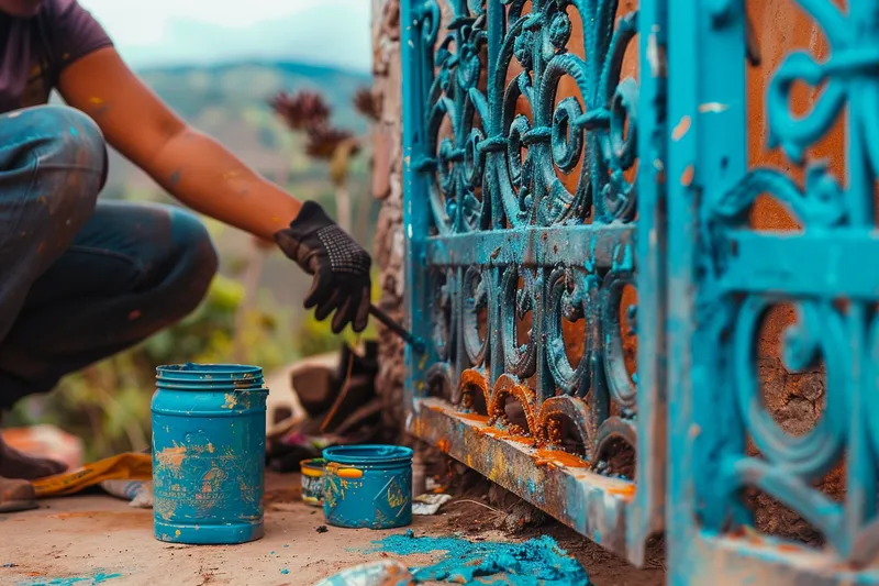 como pintar una reja de metal